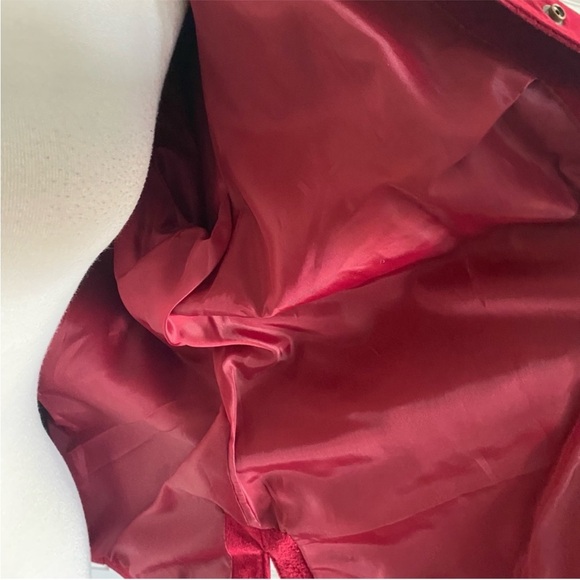 Coldwater Creek Red Suede Leather Jacket Classic Coat Size 2X - Picture 13 of 16